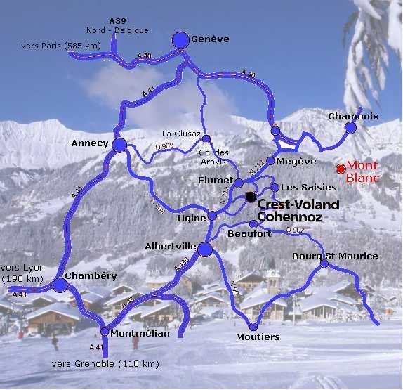 photo 7 Owner direct vacation rental Crest Voland Cohennoz studio Rhone-Alps Savoie Area map
