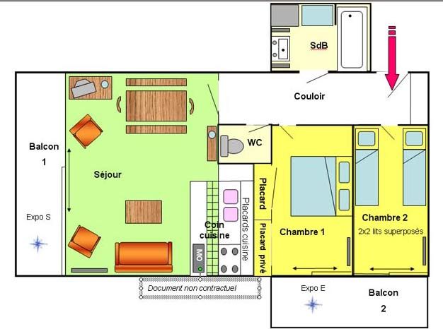 photo 12 Owner direct vacation rental Les 2 Alpes appartement Rhone-Alps Isre Map of property