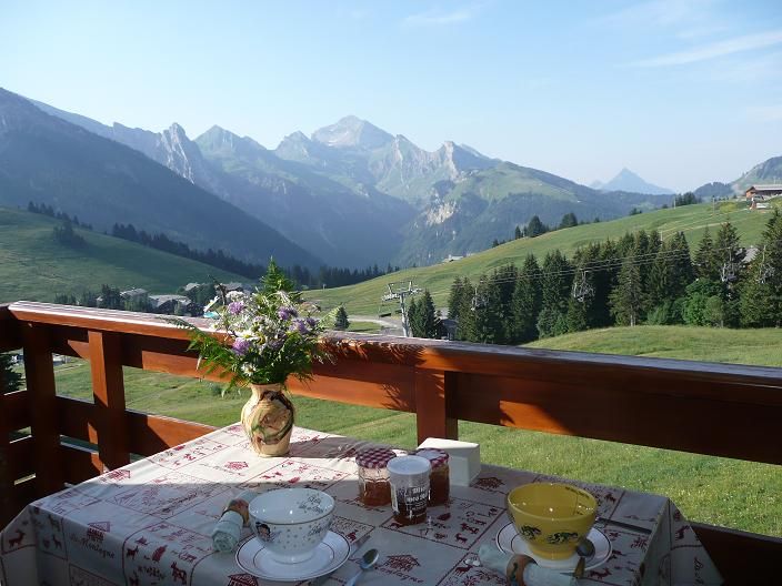 photo 3 Owner direct vacation rental La Clusaz studio Rhone-Alps Haute-Savoie View from the balcony
