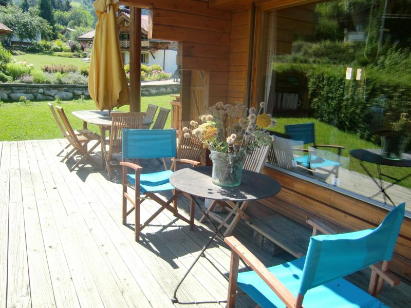 photo 11 Owner direct vacation rental Megve chalet Rhone-Alps Haute-Savoie View from the terrace