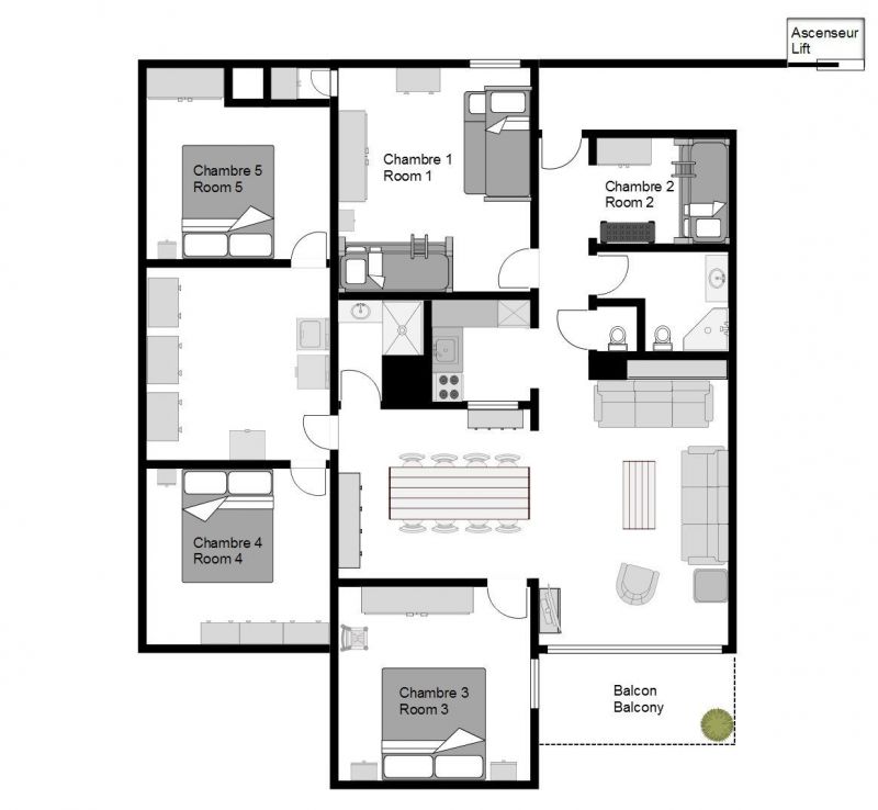 photo 3 Owner direct vacation rental Les 2 Alpes appartement Rhone-Alps Isre Map of property