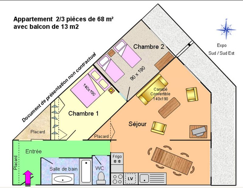 photo 10 Owner direct vacation rental Les 2 Alpes appartement Rhone-Alps Isre Map of property