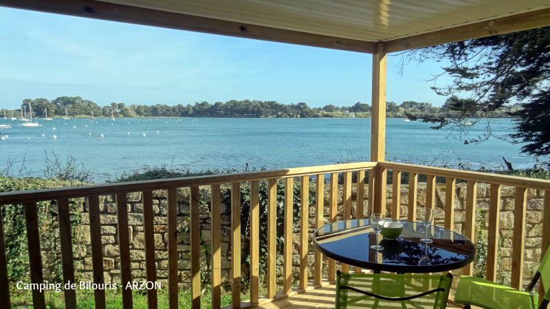 photo 1 Owner direct vacation rental Arzon mobilhome Brittany Morbihan View from the terrace