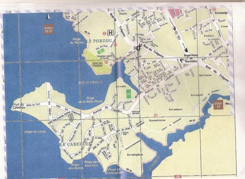 photo 17 Owner direct vacation rental Concarneau gite Brittany Finistre Map of property