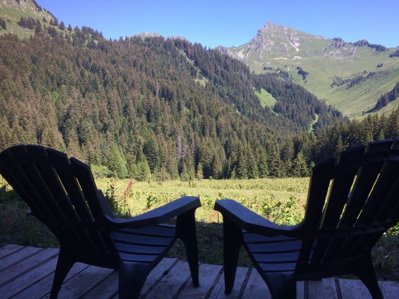 photo 23 Owner direct vacation rental Praz de Lys Sommand chalet Rhone-Alps Haute-Savoie View from the terrace