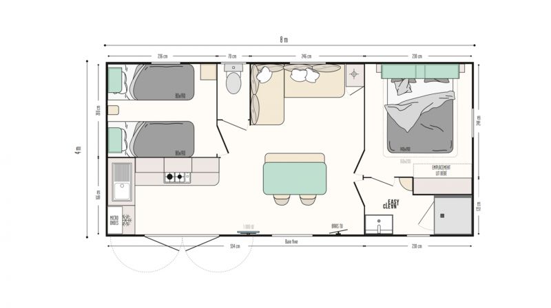 photo 10 Owner direct vacation rental Damgan mobilhome Brittany Morbihan Map of property