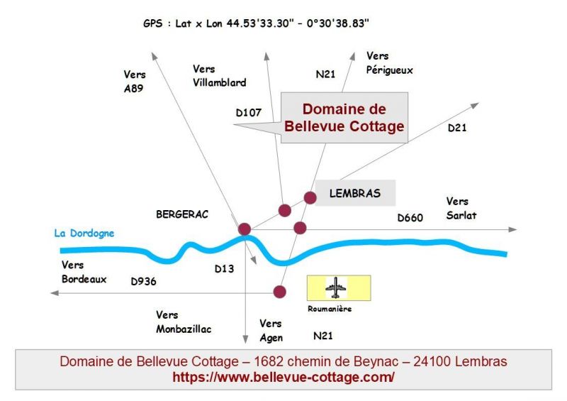 photo 20 Owner direct vacation rental Bergerac gite Aquitaine Dordogne Map of property