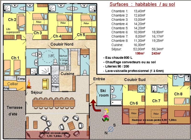 photo 20 Owner direct vacation rental Les 2 Alpes chalet Rhone-Alps Isre Map of property