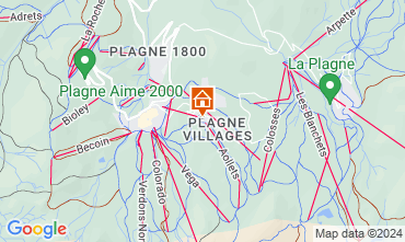 Map La Plagne One-room apartment 2176