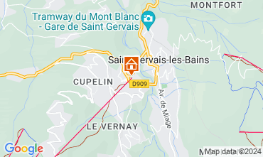Map Saint Gervais Mont-Blanc Apartment 59536