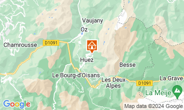 Map Alpe d'Huez One-room apartment 49666