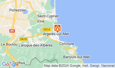 Map Argeles sur Mer Apartment 18034