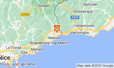 Map Menton Vacation rental 5408