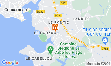 Map Concarneau Vacation rental 126428