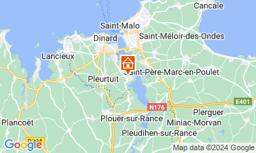Map Saint Malo Vacation rental 128814
