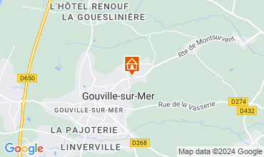 Map Gouville sur Mer Vacation rental 97855