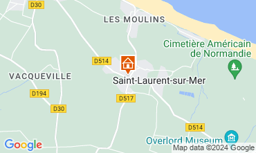 Map Saint-Laurent-sur-Mer Vacation rental 128445