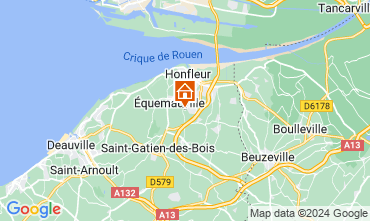 Map Honfleur Vacation rental 108575