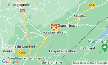 Map Foncine le Haut Vacation rental 128625