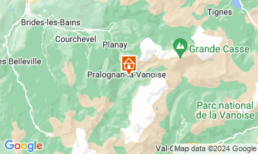 Map Pralognan la Vanoise Apartment 25582