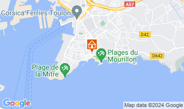 Map Toulon One-room apartment 107828