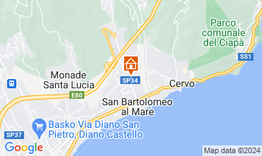 Map San Bartolomeo al Mare One-room apartment 10219