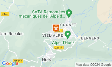 Map Alpe d'Huez One-room apartment 58480