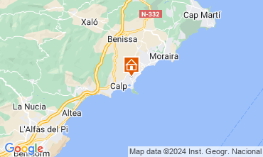 Map Calpe Villa 128293