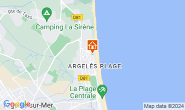 Map Argeles sur Mer Apartment 93461