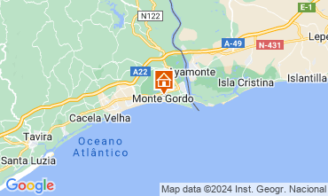 Map Monte Gordo Apartment 123766