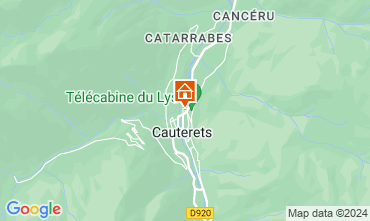 Map Cauterets One-room apartment 122087