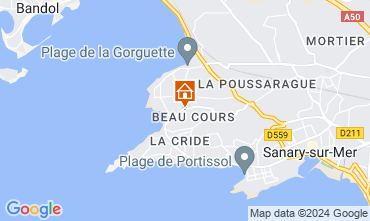 Map Sanary-sur-Mer Apartment 128564