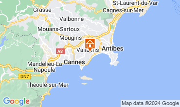 Map Cannes Villa 122240