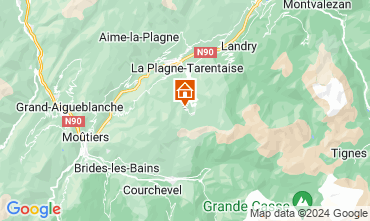 Map La Plagne One-room apartment 122075