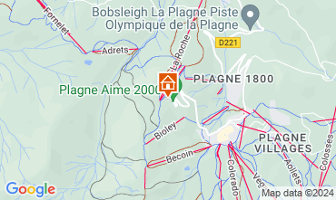 Map La Plagne One-room apartment 122075