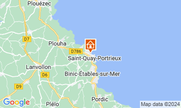 Map Saint Quay Portrieux Apartment 128236