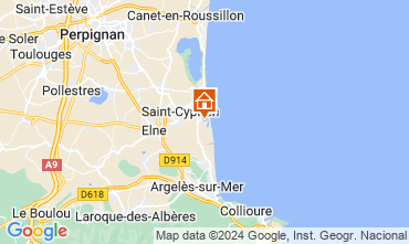 Map Saint Cyprien Plage Apartment 108599