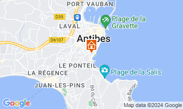 Map Antibes One-room apartment 117749