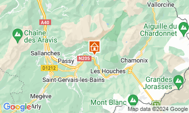 Map Chamonix Mont-Blanc One-room apartment 93266