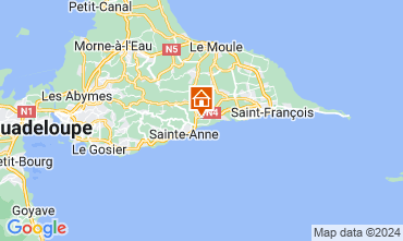 Map Sainte Anne (Guadeloupe) Bungalow 58644