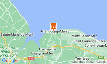 Map Grandcamp-Maisy Vacation rental 128449