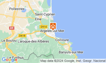 Map Argeles sur Mer Apartment 84346