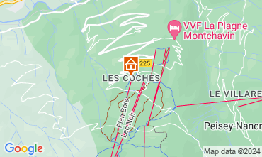 Map Montchavin les Coches Apartment 67696