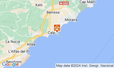 Map Calpe Apartment 127722