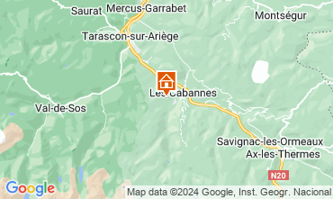 Map Ax Les Thermes Vacation rental 127062