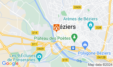 Map Beziers Apartment 128186