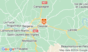 Map Bergerac Vacation rental 127954