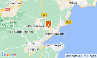 Map Sainte Maxime Villa 128292