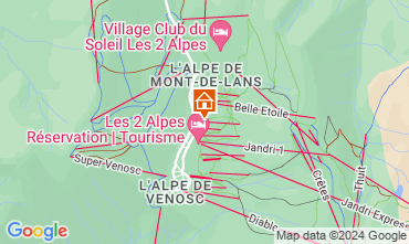 Map Les 2 Alpes Apartment 48478