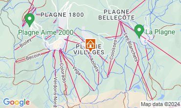 Map La Plagne Apartment 2136